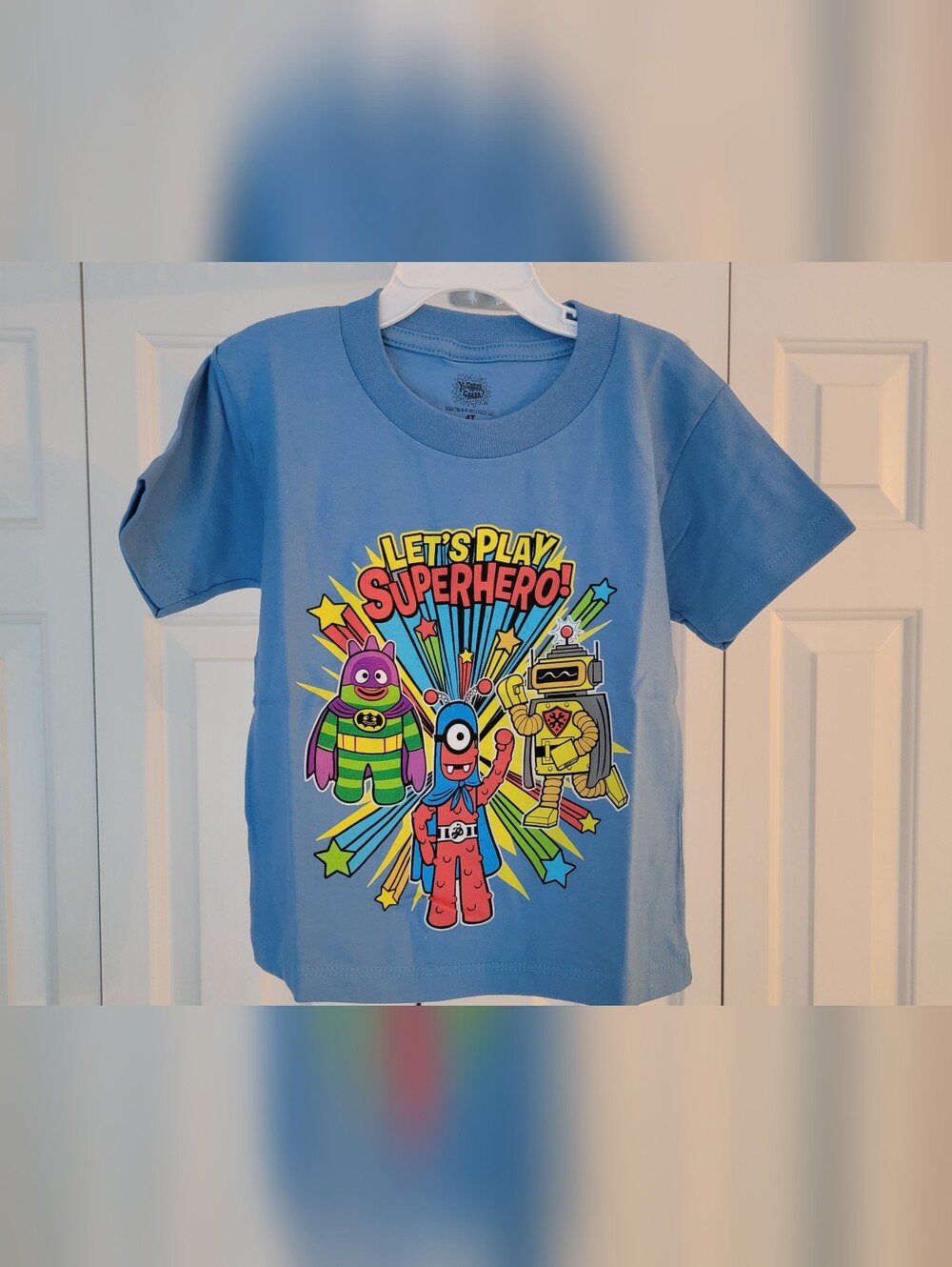 Yo Gabba Gabba Superhero Blue Graphic Tee